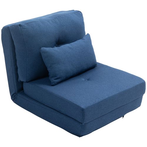 Chauffeuse Dossier Inclinable Avec Coussin Albina Bleu Foncé