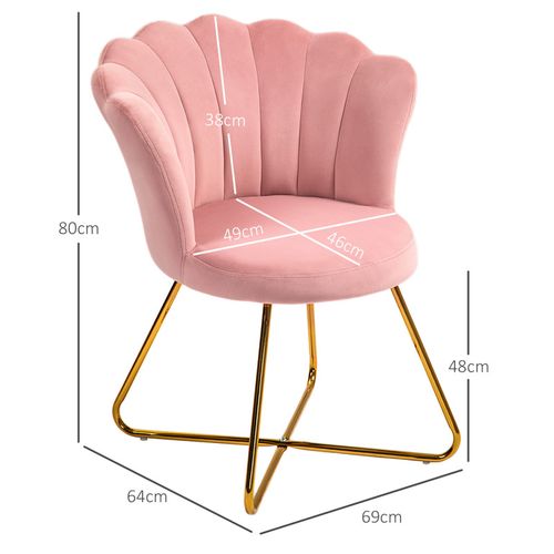 Fauteuil Design Coquillage Elips Rose Poudré