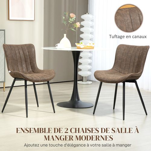 Lot De 2 Chaises Design Envy Marron