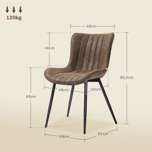 Lot De 2 Chaises Design Envy Marron