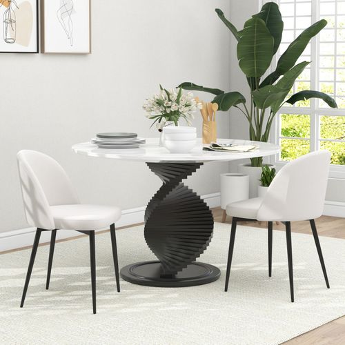 Lot De 2 Chaises Design Ivory Crème