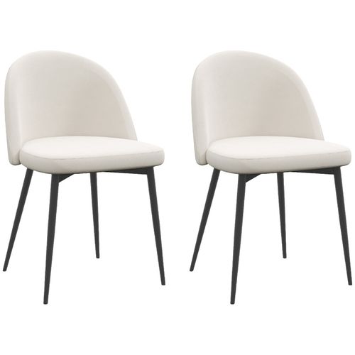 Lot De 2 Chaises Design Ivory Crème