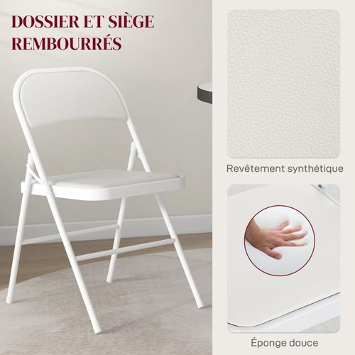 Lot De 2 Chaises Pliantes Egee Blanches