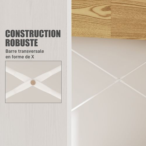 Table Informatique Jeddy Blanc Et Bois