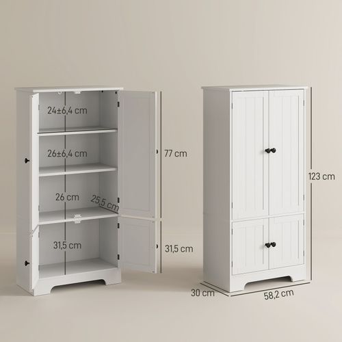 Buffet Armoire De Rangement Eddy Blanc