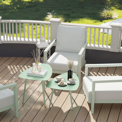 Tables Basses Gigognes De Jardin Zady Vertes