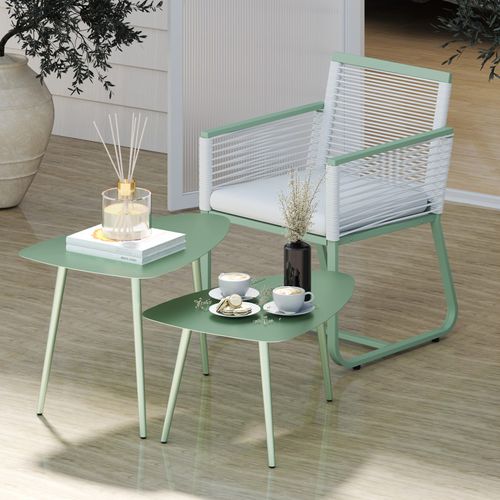 Tables Basses Gigognes De Jardin Zady Vertes