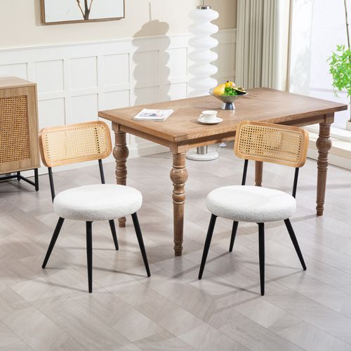 Lot De 2 Chaises Angelina Brun, Noir Et Blanc