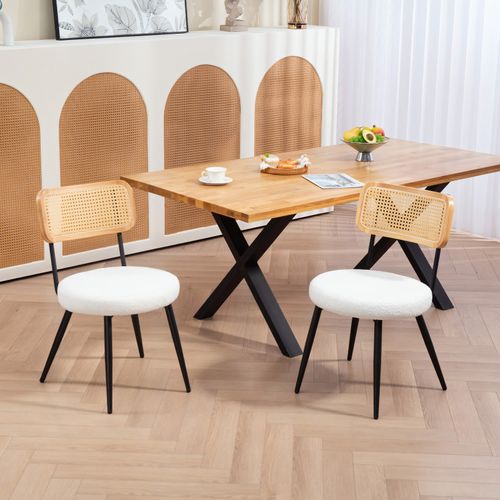 Lot De 2 Chaises Angelina Brun, Noir Et Blanc