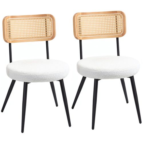 Lot De 2 Chaises Angelina Brun, Noir Et Blanc