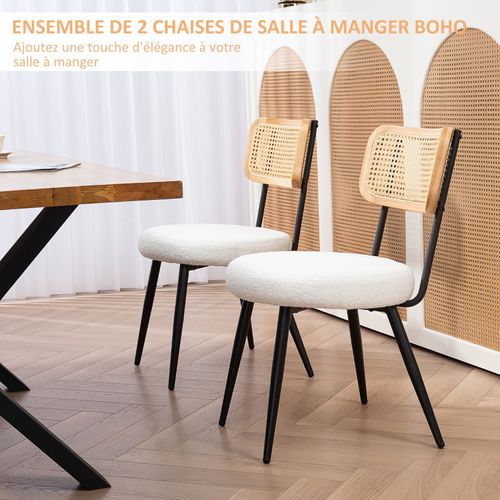Lot De 2 Chaises Angelina Brun, Noir Et Blanc