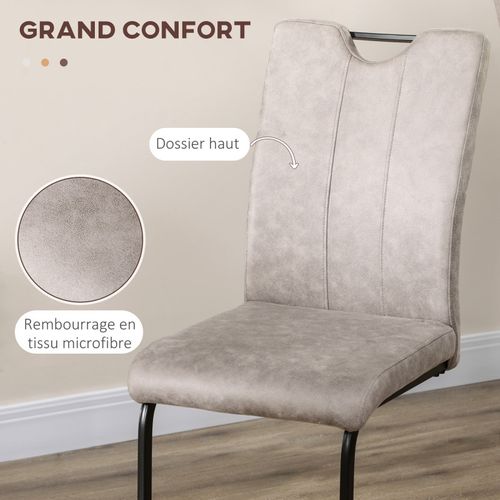 Lot De 4 Chaises Magda Gris Et Noir