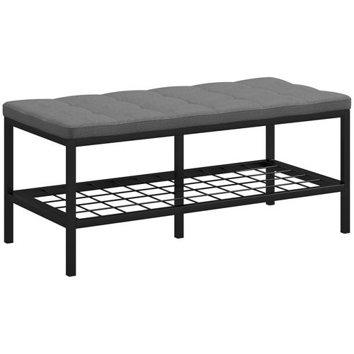 Banc à Chaussures Braky Gris Et Noir