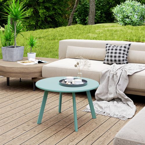 Table Ronde Basse De Jardin 70 X 42 Lycos Vert D’eau