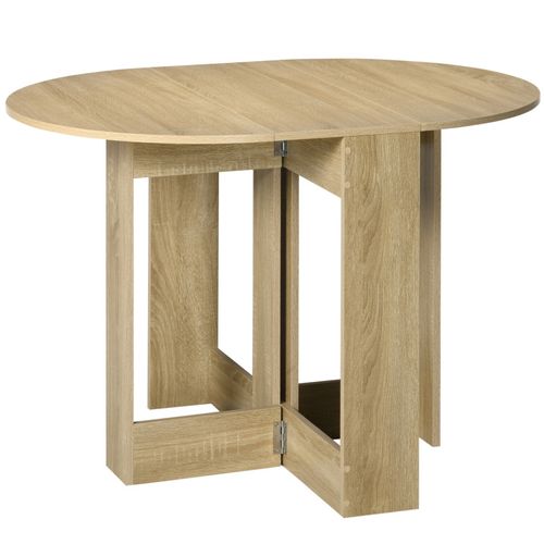 Table Ovale Pliante 2 Abattants Lynch Bois Clair