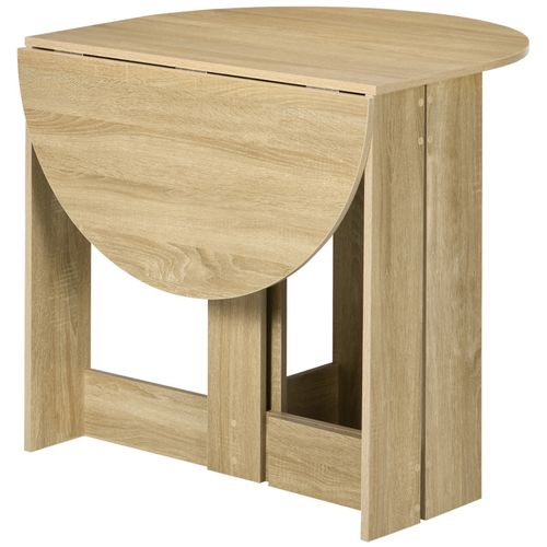 Table Ovale Pliante 2 Abattants Lynch Bois Clair