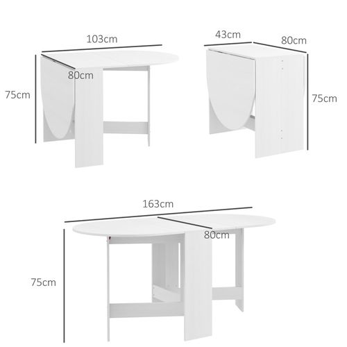 Table à Manger Pliante Loval Blanche