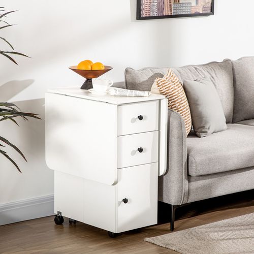 Table Pliante Multi-rangements Finley Blanche