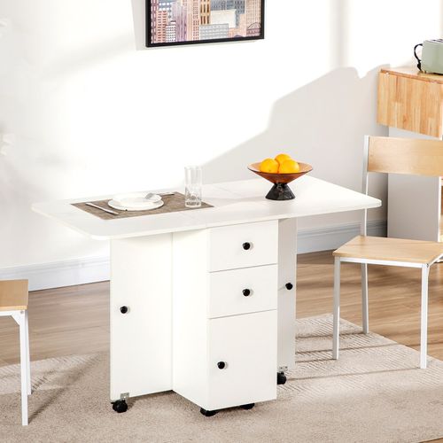 Table Pliante Multi-rangements Finley Blanche