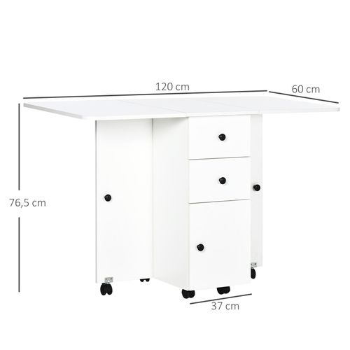 Table Pliante Multi-rangements Finley Blanche