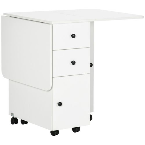 Table Pliante Multi-rangements Finley Blanche