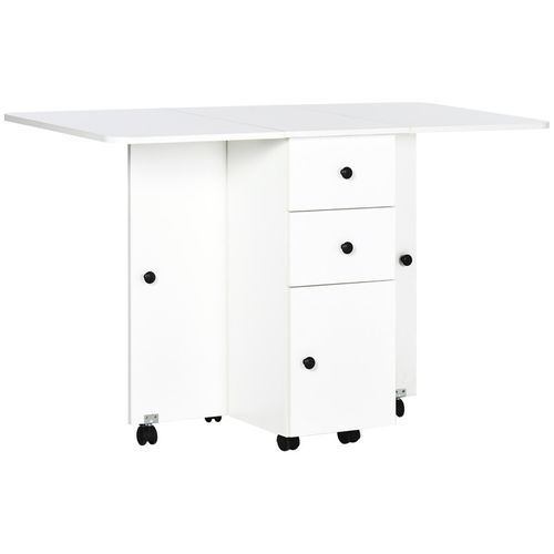 Table Pliante Multi-rangements Finley Blanche