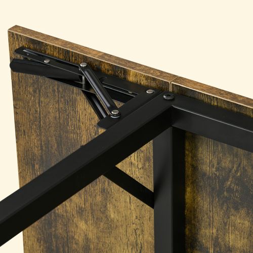 Table à Manger Pliante Lerdan Noire Et Marron