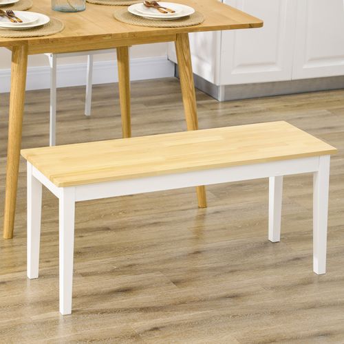 Banc 2 Personnes 102 X 36 Cm Berda Bois Et Blanc