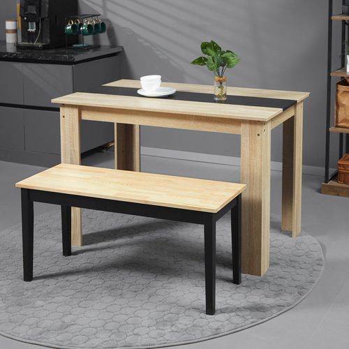 Banc 2 Personnes 102 X 36 Cm Sento Bois Et Noir