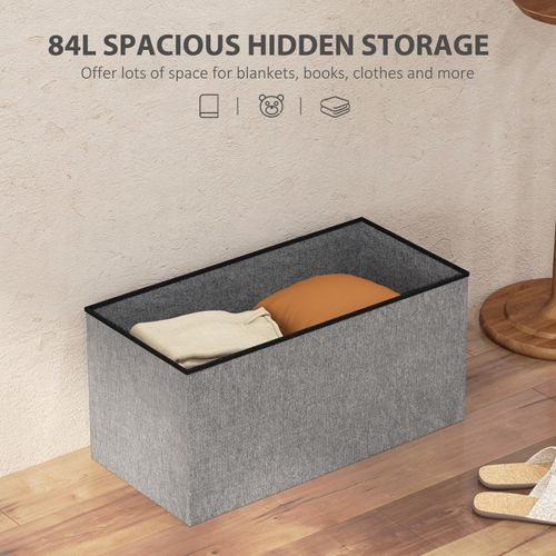 Pouf De Rangement Kapey Gris Clair