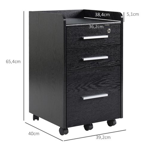 Caisson De Bureau Watta Aspect Bois Noir