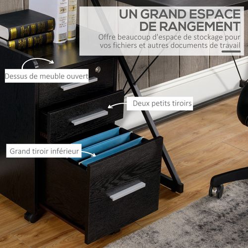Caisson De Bureau Watta Aspect Bois Noir