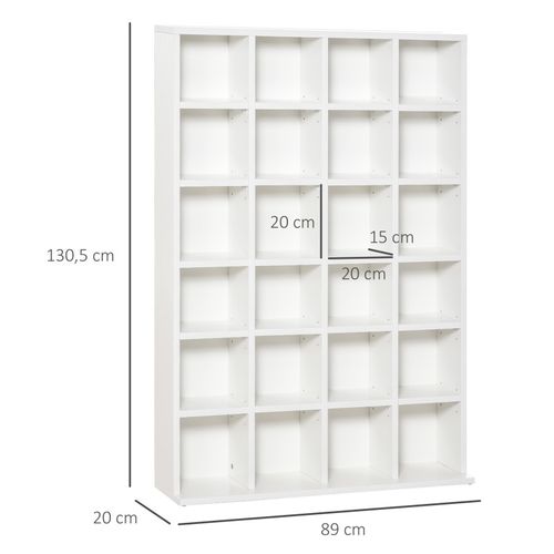 Etagère 24 Compartiments Ajustables Laiger Blanche