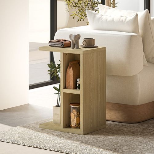 Bout De Canapé Table D’appoint Kenza Aspect Chêne Clair