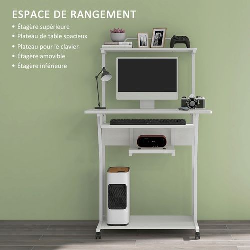 Station De Travail Mobile Avec Tablette Mobilex Blanc