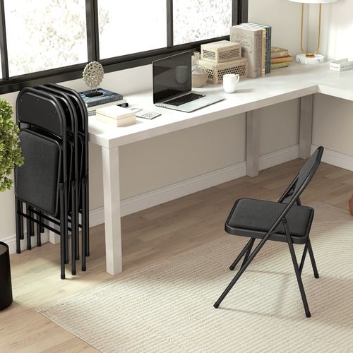 Lot De 4 Chaises Pliantes Nora Noires