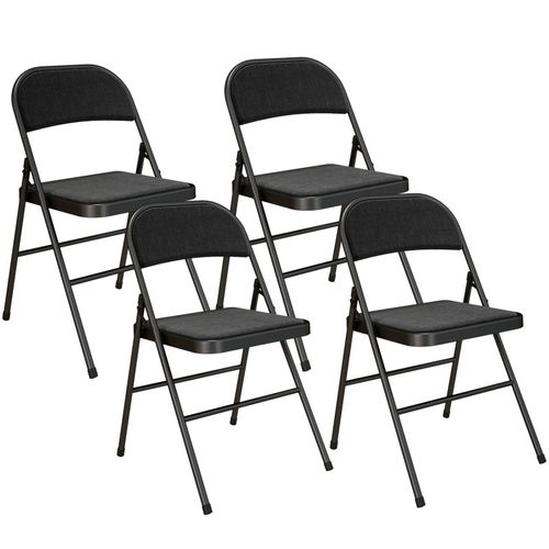 Lot De 4 Chaises Pliantes Nora Noires