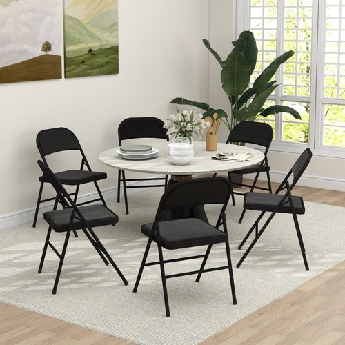 Lot De 6 Chaises Pliantes Nira Noires