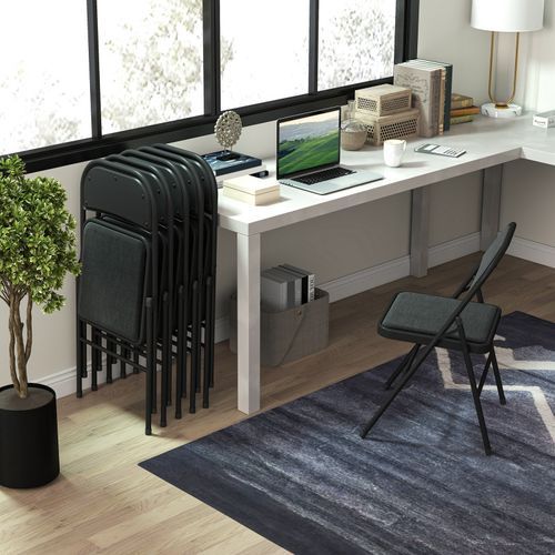 Lot De 6 Chaises Pliantes Nira Noires