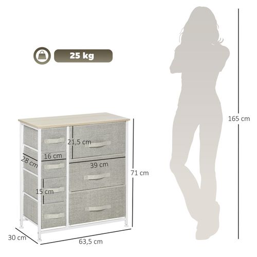 Meuble De Rangement Olivia Blanc Et Gris Clair