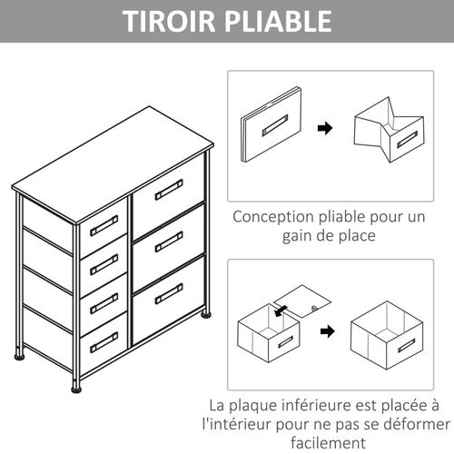 Meuble De Rangement Olivia Blanc Et Gris Clair