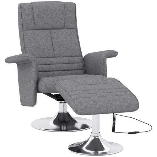 Fauteuil Relax Massant Inclinable Avec Repose-pied Grayson Gris
