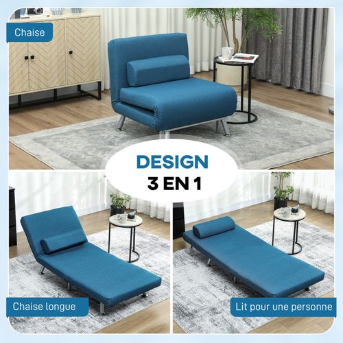 Fauteuil Convertible Melanie Bleu