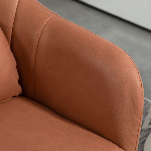 Fauteuil Lounge Design Avec Coussin Moka Lin Marron