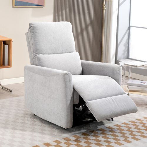 Fauteuil De Relaxation Inclinable Enzo Lin Gris Clair