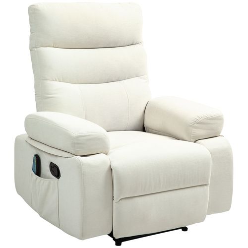 Fauteuil De Massage Inclinable Chauffant Vittorio Blanc Cassé
