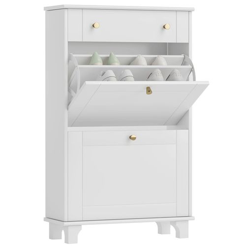 Armoire à Chaussures Design Isandro Blanc