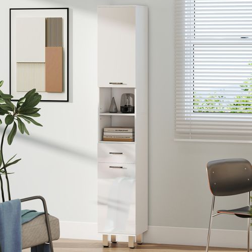 Colonne Salle De Bain Gianluca Blanc Laqué