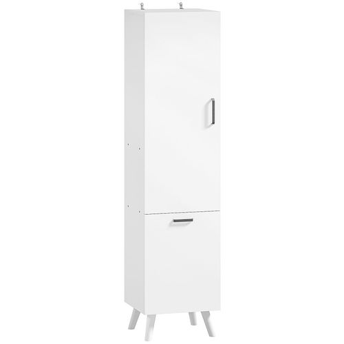 Colonne Salle De Bain Panier à Linge Fazio Blanc