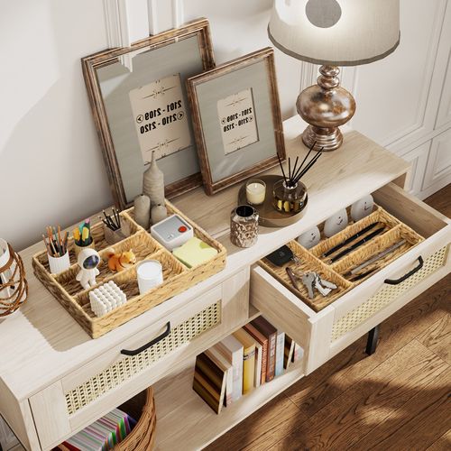 Organiseur De Bureau 4 Compartiments Sereno Jacinthe D'eau